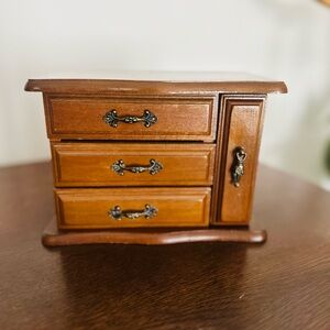 Vintage Wooden Jewelry Box By Centurion